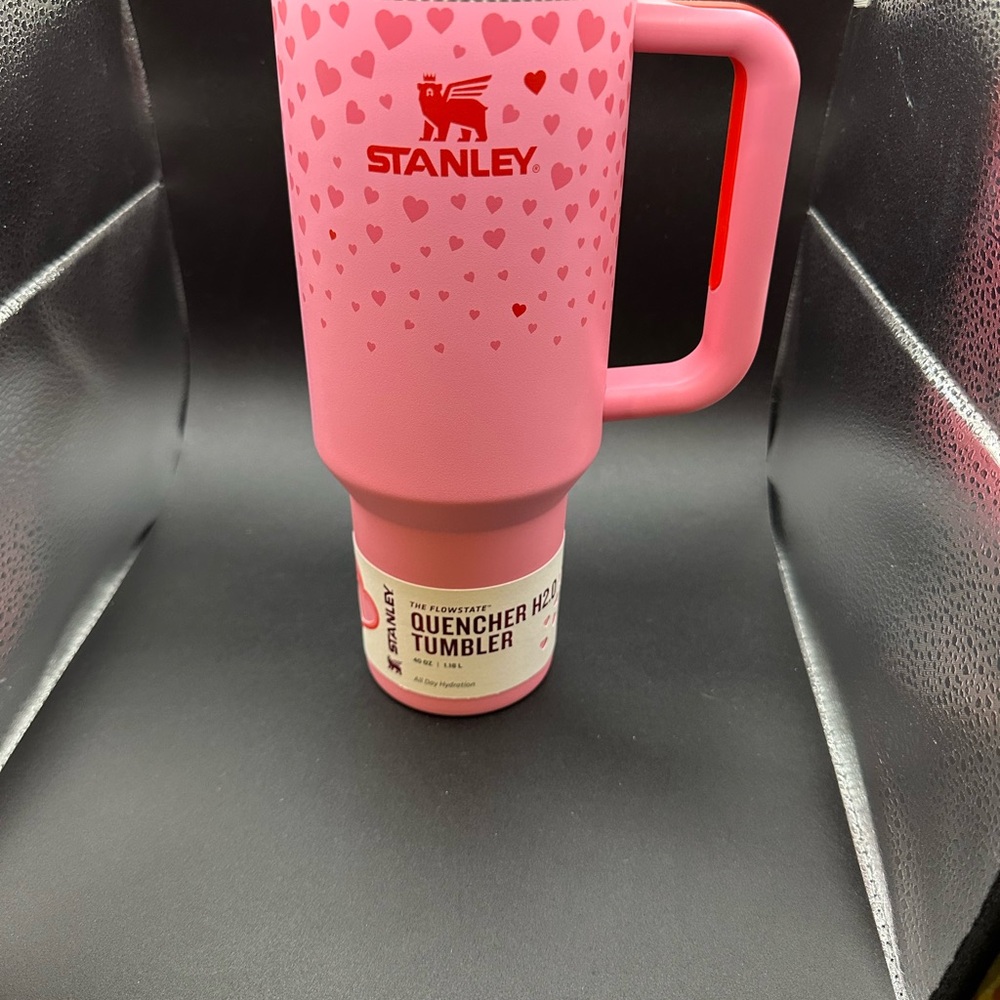 Stanley Pink Heart Design Tumbler